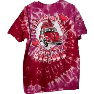 NWT Buc-ees 2025 Valentine’s Day Tie Dye Follow Your Heart T-Shirt Large